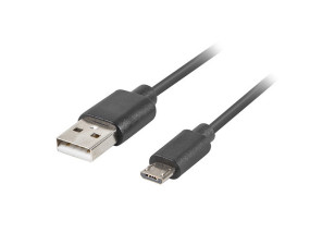 foto de Lanberg CA-USBM-20CU-0005-BK cable USB 0,5 m USB 2.0 Micro-USB A USB A Negro