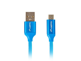 foto de CABLE USB LANBERG 2.0 MACHO/MICRO USB MACHO QUICK CHARGE 3.0 1.8M AZUL
