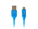 foto de CABLE USB LANBERG 2.0 MACHO/MICRO USB MACHO QUICK CHARGE 3.0 1.8M AZUL