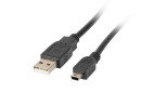 foto de CABLE USB LANBERG 2.0 MACHO/MINI USB MACHO 1.8M NEGRO