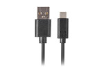 foto de CABLE USB LANBERG 2.0 MACHO/USB C MACHO QUICK CHARGE 3.0 0.5M NEGRO