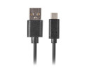 foto de CABLE USB LANBERG 2.0 MACHO/USB C MACHO QUICK CHARGE 3.0 1.8M NEGRO