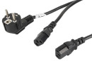 foto de CABLE DE ALIMENTACION LANBERG SCHUKO CEE 7/7 A 2X IEC320 C13 2M