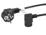 foto de CABLE DE ALIMENTACION LANBERG SCHUKO CEE 7/7 A IEC320 C13 ACODADO 1.8M