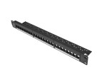 foto de PATCH PANEL LANBERG 24 PUERTOS 1U RACK 19 PARA MODULOS KEYSTONE NEGRO