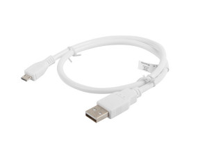 foto de Lanberg CA-USBM-10CC-0005-W cable USB 0,5 m USB 2.0 Micro-USB B USB A Blanco
