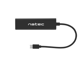 foto de ADAPTADOR NATEC BUTTWEFLY USB-C A RJ45 100MB/S CON 3XUSB 2.0