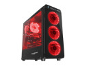 foto de CAJA GAMING GENESIS IRID 300 ATX 1XUSB 3.0 2XUSB 2.0 S/F CRISTAL TEMPLADO ROJA