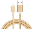 foto de CABLE EIGHTT USB A MICROUSB 1MTS TRENZADO DE NYLON ORO. CARCASA DE ALUMINIO