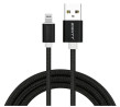 foto de CABLE EIGHTT USB A LIGHTNING 1M TRENZADO DE NYLON NEGRO. CARCASA DE ALUMINIO