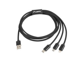 foto de Lanberg CA-3IN1-13CC-0018-BK cable USB 1,8 m USB 2.0 USB A USB C/Micro-USB B/Lightning Negro