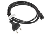 foto de CABLE LANBERG DE ALIMENTACION OCHO CEE 7/16 A IEC320 C7 EURO (RADIO) NEGRO 1.8 M