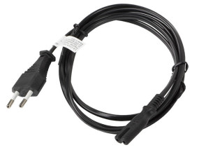 foto de CABLE LANBERG DE ALIMENTACION OCHO CEE 7/16 A IEC320 C7 EURO (RADIO) NEGRO 1.8 M