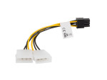 foto de CABLE LANBERG ALIMENTACION MOLEX 2X MACHO A HEMBRA BTX 6 PIN PSU 15 CM