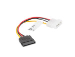 foto de CABLE LANBERG ALIMENTACION MOLEX MACHO A SATA HEMBRA 15 CM