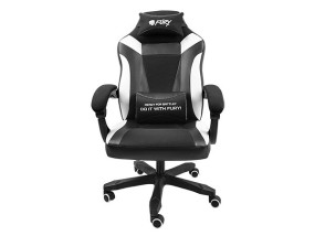 foto de SILLA GAMING FURY AVENGER M+ GASLIFT 3 150KG NEGRA/BLANCA