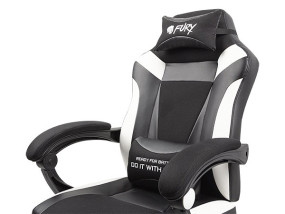 foto de SILLA GAMING FURY AVENGER M+ GASLIFT 3 150KG NEGRA/BLANCA