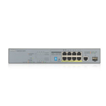 foto de Zyxel GS1300-10HP-EU0101F switch No administrado Gigabit Ethernet (10/100/1000) Energía sobre Ethernet (PoE) Gris