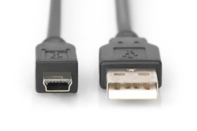 foto de CABLE USB DIGITUS USB 2.0 CONNECTION CABLE TYPE A - MINI B 5PIN M/M 3.0M 2.0