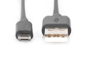 foto de CABLE USB DIGITUS USB 2.0 CONNECTION CABLE TYPE A - MICRO B M/M 1.8M USB 2.0