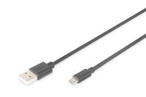 foto de CABLE USB DIGITUS USB 2.0 CONNECTION CABLE TYPE A - MICRO B M/M 1.8M USB 2.0