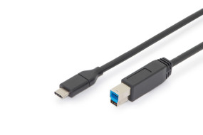 foto de CABLE USB DIGITUS USB TYPE-C CONNECTION CABLE TYPE C TO B M/M 1.8M 3A 5GB 3.0