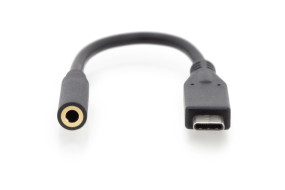 foto de CABLE USB DIGITUS USB TYPE-C AUDIO ADAPTER CABLE TYPE-C - 3.5MM M/F 0.2M AUDIO