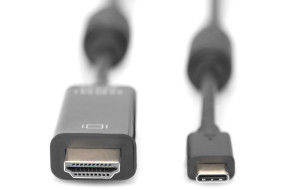 foto de CABLE USB DIGITUS USB TYPE-C ADAPTER CABLE TYPE-C TO HDMI A M/M 2.0M 4K/60HZ 18G