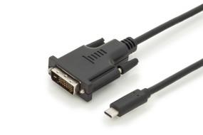 foto de CABLE USB DIGITUS USB TYPE-C ADAPTER CABLE TYPE-C TO DVI M/M 2.0M 1080P