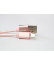 foto de CABLE EIGHTT USB A MICROUSB 1MTS TRENZADO DE NYLON ROSA