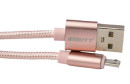 foto de CABLE EIGHTT USB A MICROUSB 1MTS TRENZADO DE NYLON ROSA