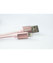foto de CABLE EIGHTT USB A LIGHTNING 1M TRENZADO DE NYLON ROSA