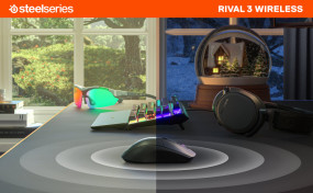foto de Steelseries Rival 3 Wireless ratón mano derecha RF inalámbrica + Bluetooth Óptico 18000 DPI