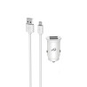 foto de CARGADOR COCHE HOME 2 USB X 5V/2.4A CON CABLE MICRO USB