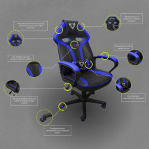 foto de SILLA GAMING VIZZIO NAYADE V2 NEGRO/AZUL