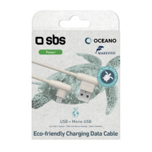 foto de CABLE DATOS USB SBS OCEANO ECO-FRIENDLY USB 2.0-MICRO USB 1M BLANCO