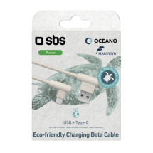 foto de CABLE DATOS USB SBS OCEANO ECO-FRIENDLY USB 2.0-TYPE C 1M BLANCO