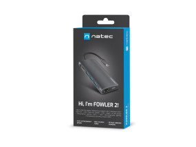 foto de ADAPTADOR NATEC FOWLER 2 USB-C-A 3XUSB 3.0,HDMI 4K,RJ45,SD,MSD