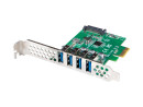 foto de TARJETA PCI EXPRESS LANBERG X1 A 4X USB-A 3,1 GEN1 LOW PROFILE