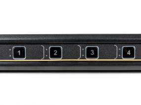 foto de Vertiv Avocent KVM de escritorio SwitchView de 4 puertos, DVI-I, puertos de periféricos USB 3.0, audio, UE