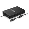 CARGADOR PORTATIL AUTOMATICO UNIVERSAL LEOTEC 90W SLIM HUB USB NEGRO