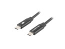 foto de CABLE LANBERG USB C MACHO/MACHO 0.5M QUICK CHARGE NEGRO