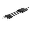 foto de Belkin B2B169 adaptador de cable de vídeo 24 m HDMI + USB Mini DisplayPort Negro