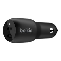foto de BELKIN DUAL USB-C CAR CHARGER 18W X2  BLK