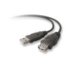 foto de Belkin USB A/A 3 m cable USB USB 2.0 Negro
