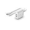 foto de DUAL USB-A CHARGER 1M A-LTG 24W WHT