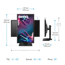 foto de Benq PD2700Q 68,6 cm (27) 2560 x 1440 Pixeles Quad HD LED Negro