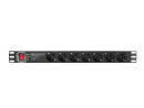 foto de REGLETA LANBERG 1U 16A 7X SCHUKO RACK 19 2M NEGRO