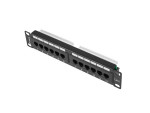 foto de PATCH PANEL LANBERG 12 PUERTOS 1U 10 CAT.6 NEGRO