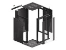 foto de ARMARIO LANBERG MURAL RACK 19 18U 600 FLAT PACK ENSAMBLAJE RAPIDO NEGRO